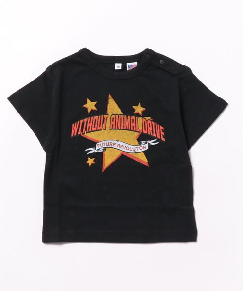 Life Support Products（ライフサポートプロダクツ）の「【コットンUSA】プリントＴシャツ(80～150ｃｍ）（Tシャツ/カットソー・キッズ・ネイビー/ブラック/ピンク/ライム/オフホワイト/アイボリー/パープル・150/120/90/95/80/110/100/140/130）」の9枚目の写真