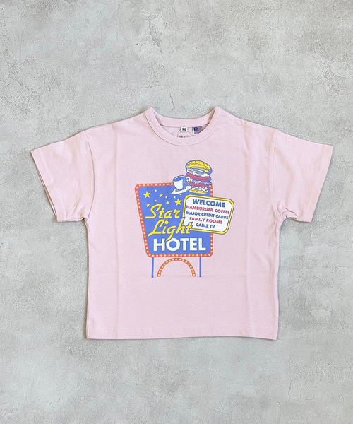 Life Support Products（ライフサポートプロダクツ）の「【コットンUSA】プリントＴシャツ(80～150ｃｍ）（Tシャツ/カットソー・キッズ・ネイビー/ブラック/ピンク/ライム/オフホワイト/アイボリー/パープル・150/120/90/95/80/110/100/140/130）」の16枚目の写真