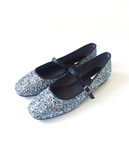 Casselini（キャセリーニ）の「Casselini(キャセリーニ)グリッターバレエシューズ（バレエシューズ・レディース・グリーン/ゴールド/ブルー・23㎝/24.5cm/24cm/23.5cm）」の3枚目の写真