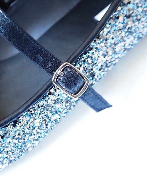 Casselini（キャセリーニ）の「Casselini(キャセリーニ)グリッターバレエシューズ（バレエシューズ・レディース・グリーン/ゴールド/ブルー・23㎝/24.5cm/24cm/23.5cm）」の4枚目の写真