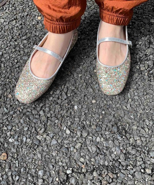 Casselini（キャセリーニ）の「Casselini(キャセリーニ)グリッターバレエシューズ（バレエシューズ・レディース・グリーン/ゴールド/ブルー・23㎝/24.5cm/24cm/23.5cm）」の9枚目の写真