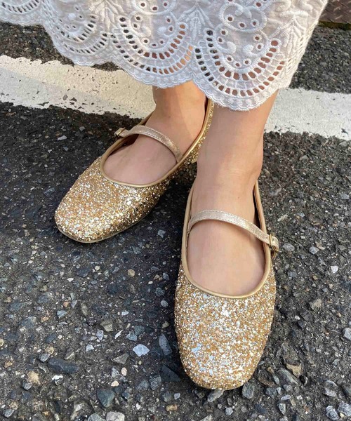 Casselini（キャセリーニ）の「Casselini(キャセリーニ)グリッターバレエシューズ（バレエシューズ・レディース・グリーン/ゴールド/ブルー・23㎝/24.5cm/24cm/23.5cm）」の22枚目の写真