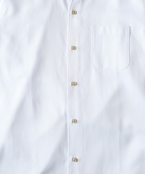 UNION STATION（ユニオンステーション）の「T/Cヘリンボーンカッタウェイシャツ/スキッパーシャツ（シャツ/ブラウス・メンズ・ホワイト/ライトブルー/ブルー・M/L/LL）」の11枚目の写真