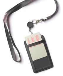 florist（フローリスト）の「【伸縮リール付き】縦型＆横型が選べるレザーパスケース/定期入れ/カードホルダー（パスケース）」