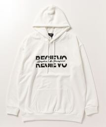 REGIEVOロゴ モノトーンプルオーバーパーカー