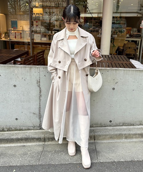 one after another NICE CLAUP（ワンアフターアナザーナイスクラップ）の「あざとモテ/デザインセットトップス　2023SS（ニット/セーター・レディース・ブラック/オフホワイト/グレー/ピンク・FREE）」の15枚目の写真