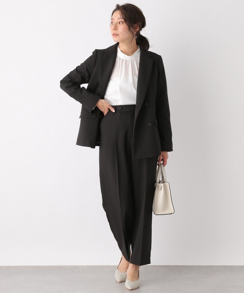 LEPSIM（レプシィム）の「キレイめダブルテーラードジャケット　173173（その他アウター・レディース・ベージュ系その他/ブラック・LARGE/MEDIUM）」の13枚目の写真