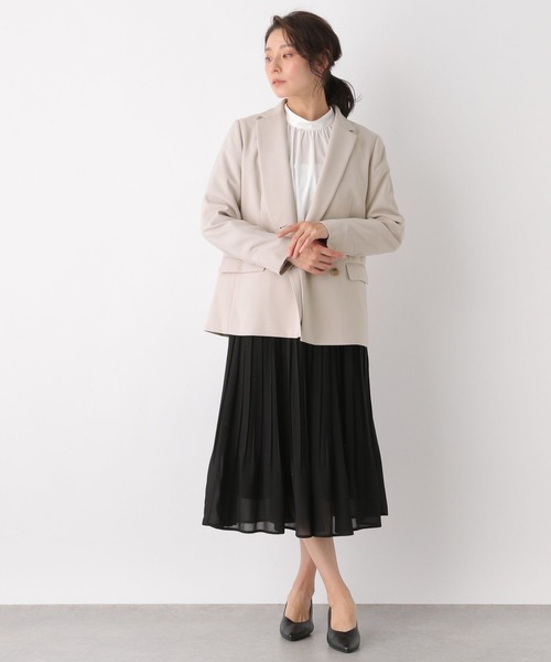 LEPSIM（レプシィム）の「キレイめダブルテーラードジャケット　173173（その他アウター・レディース・ベージュ系その他/ブラック・LARGE/MEDIUM）」の9枚目の写真