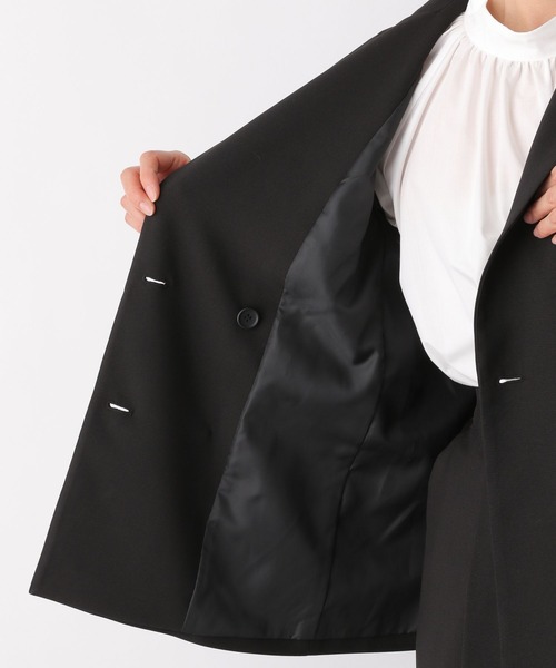 LEPSIM（レプシィム）の「キレイめダブルテーラードジャケット　173173（その他アウター・レディース・ベージュ系その他/ブラック・LARGE/MEDIUM）」の16枚目の写真