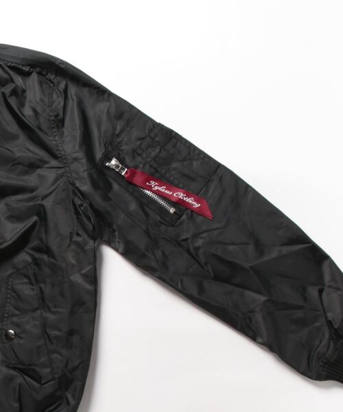 STYLEBLOCK（スタイルブロック）の「ヘビーツイル裏タフタMA-1（MA-1・メンズ・ブラック/ホワイト/カーキ・M/L/LL）」の4枚目の写真