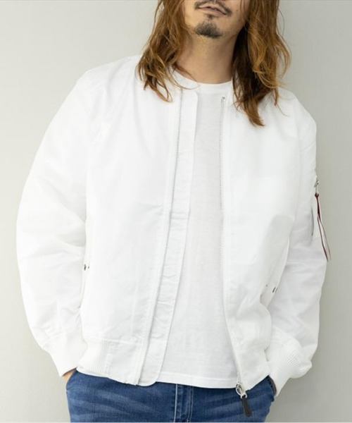 STYLEBLOCK（スタイルブロック）の「ヘビーツイル裏タフタMA-1（MA-1・メンズ・ブラック/ホワイト/カーキ・M/L/LL）」の2枚目の写真