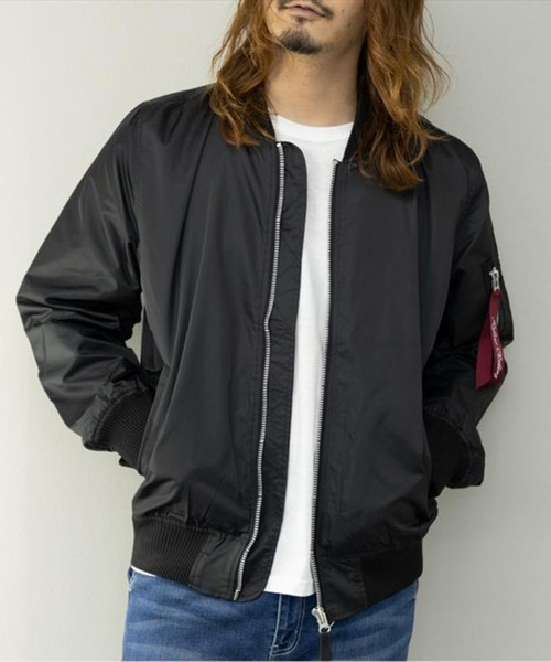 STYLEBLOCK（スタイルブロック）の「ヘビーツイル裏タフタMA-1（MA-1・メンズ・ブラック/ホワイト/カーキ・M/L/LL）」の3枚目の写真