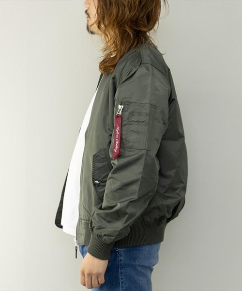 STYLEBLOCK（スタイルブロック）の「ヘビーツイル裏タフタMA-1（MA-1・メンズ・ブラック/ホワイト/カーキ・M/L/LL）」の9枚目の写真