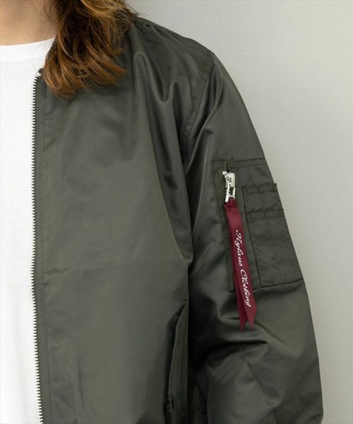 STYLEBLOCK（スタイルブロック）の「ヘビーツイル裏タフタMA-1（MA-1・メンズ・ブラック/ホワイト/カーキ・M/L/LL）」の7枚目の写真