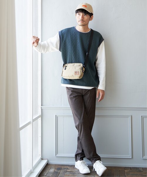 UNIVERSAL OVERALL(ユニバーサルオーバーオール)の「UNIVERSAL OVERALL ヘリンボンキャップ(キャップ・メンズ・チャコールグレー/ダークグリーン/ブラック/ベージュ・FREE)」の20枚目の写真