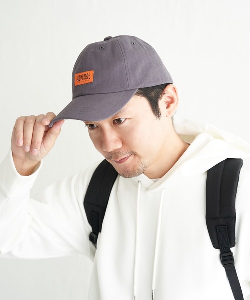 UNIVERSAL OVERALL(ユニバーサルオーバーオール)の「UNIVERSAL OVERALL ヘリンボンキャップ(キャップ・メンズ・チャコールグレー/ダークグリーン/ブラック/ベージュ・FREE)」の10枚目の写真