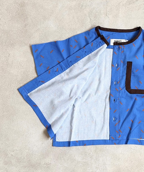 HOGAN RANCH WEAR（ホーガンランチウエア）の「パイピングポケットハンソデシャツ(80～140cm)（シャツ/ブラウス・キッズ・イエロー/ブルー/グリーン・100/90/120/140/110/130/80）」の8枚目の写真