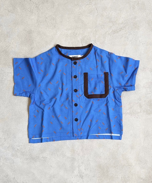 HOGAN RANCH WEAR（ホーガンランチウエア）の「パイピングポケットハンソデシャツ(80～140cm)（シャツ/ブラウス・キッズ・イエロー/ブルー/グリーン・100/90/120/140/110/130/80）」の6枚目の写真