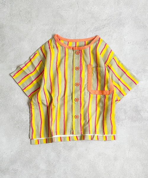 HOGAN RANCH WEAR（ホーガンランチウエア）の「パイピングポケットハンソデシャツ(80～140cm)（シャツ/ブラウス・キッズ・イエロー/ブルー/グリーン・100/90/120/140/110/130/80）」の10枚目の写真