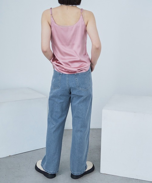 Fashion Letter(ファッションレター)の「セミワイド デニムパンツ(デニムパンツ・レディース・サックスブルー/インディゴブルー・M)」の15枚目の写真