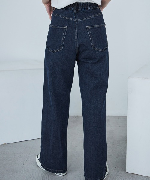 Fashion Letter(ファッションレター)の「セミワイド デニムパンツ(デニムパンツ・レディース・サックスブルー/インディゴブルー・M)」の14枚目の写真