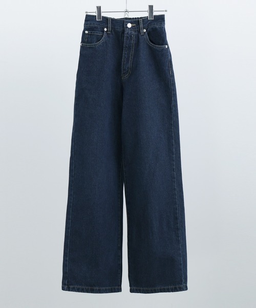 Fashion Letter(ファッションレター)の「セミワイド デニムパンツ(デニムパンツ・レディース・サックスブルー/インディゴブルー・M)」の20枚目の写真