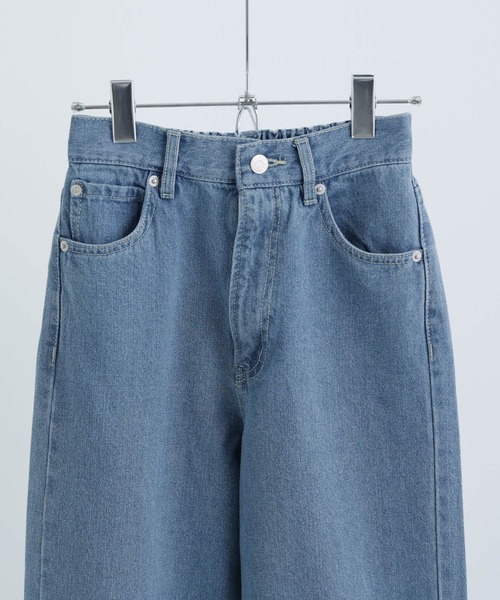Fashion Letter(ファッションレター)の「セミワイド デニムパンツ(デニムパンツ・レディース・サックスブルー/インディゴブルー・M)」の17枚目の写真