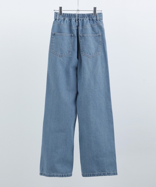 Fashion Letter(ファッションレター)の「セミワイド デニムパンツ(デニムパンツ・レディース・サックスブルー/インディゴブルー・M)」の8枚目の写真