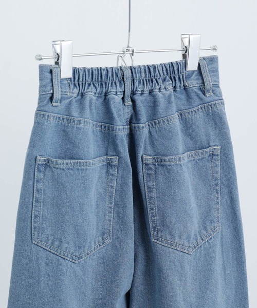 Fashion Letter(ファッションレター)の「セミワイド デニムパンツ(デニムパンツ・レディース・サックスブルー/インディゴブルー・M)」の11枚目の写真