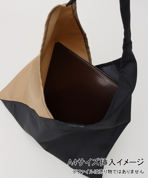 MELO（メロ）の「【MELO/メロ】別注カラーブロック トライアングルトートバッグ（トートバッグ・レディース・ピンク/ブラック・FREE）」の7枚目の写真