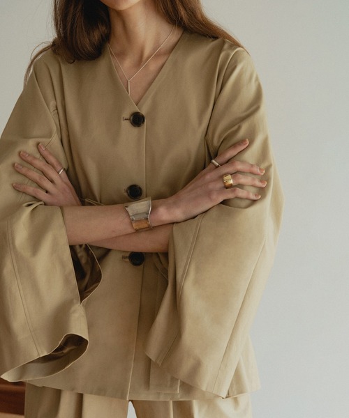 ノーカラージャケット MANOF ARCH FORM SOLD SET MANOF（マノフ）の「ARCH FORM SOLD SET UP（セットアップ）」 - WEAR