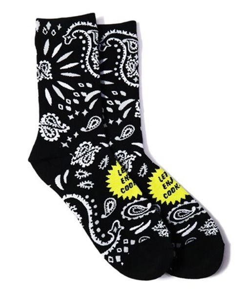 COOKMAN（クックマン）の「Cookman クックマン ソックス Crew Socks Paisley ペイズリーソックス（ソックス/靴下・メンズ・ホワイト/ブラック/レッド/ゼブラ/アニマル・FREE）」の10枚目の写真