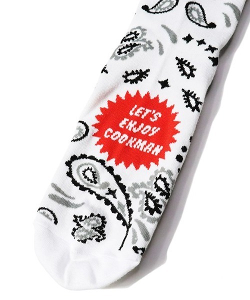 COOKMAN（クックマン）の「Cookman クックマン ソックス Crew Socks Paisley ペイズリーソックス（ソックス/靴下・メンズ・ホワイト/ブラック/レッド/ゼブラ/アニマル・FREE）」の14枚目の写真
