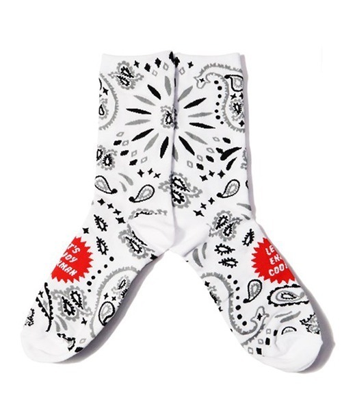 COOKMAN（クックマン）の「Cookman クックマン ソックス Crew Socks Paisley ペイズリーソックス（ソックス/靴下・メンズ・ホワイト/ブラック/レッド/ゼブラ/アニマル・FREE）」の15枚目の写真