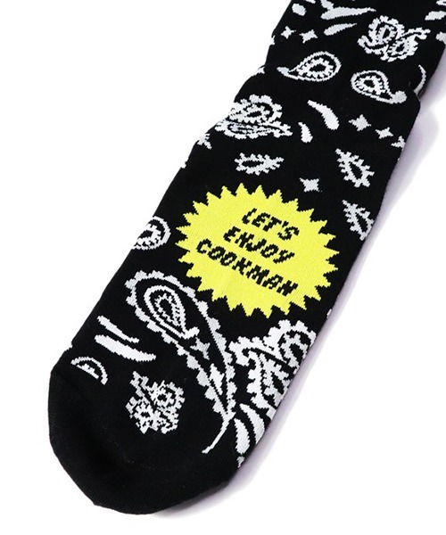 COOKMAN（クックマン）の「Cookman クックマン ソックス Crew Socks Paisley ペイズリーソックス（ソックス/靴下・メンズ・ホワイト/ブラック/レッド/ゼブラ/アニマル・FREE）」の9枚目の写真