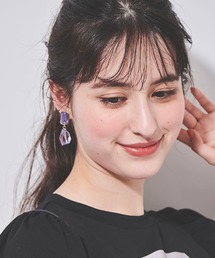 クリアビジューイヤリング