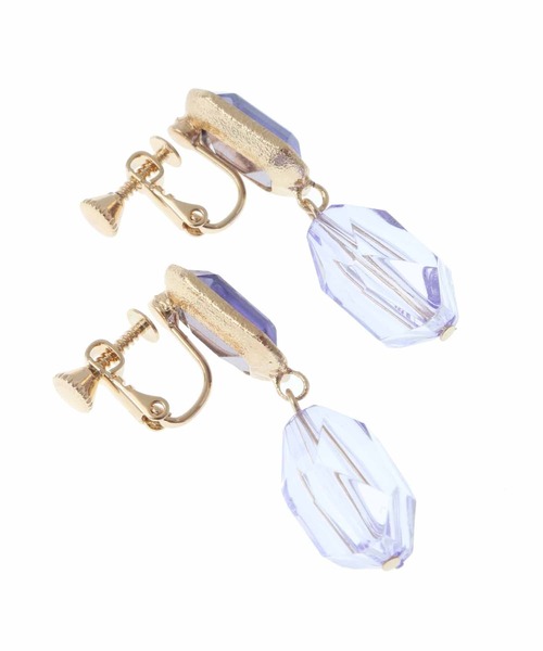 31 Sons de mode(トランテアン ソン ドゥ モード)の「クリアビジューイヤリング(イヤリング・レディース・クリア/パープル・フリー)」の4枚目の写真