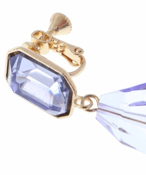 31 Sons de mode(トランテアン ソン ドゥ モード)の「クリアビジューイヤリング(イヤリング・レディース・クリア/パープル・フリー)」の9枚目の写真