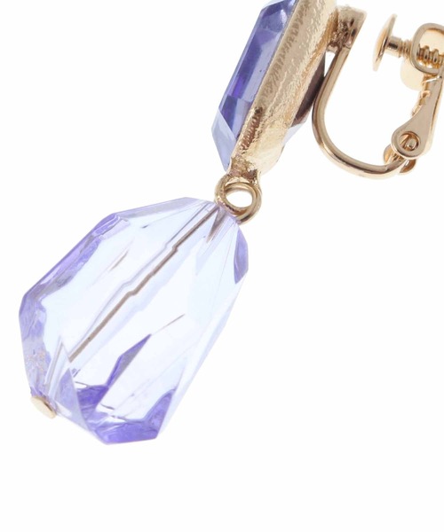 31 Sons de mode(トランテアン ソン ドゥ モード)の「クリアビジューイヤリング(イヤリング・レディース・クリア/パープル・フリー)」の7枚目の写真