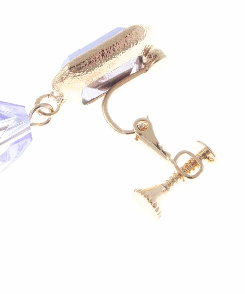 31 Sons de mode(トランテアン ソン ドゥ モード)の「クリアビジューイヤリング(イヤリング・レディース・クリア/パープル・フリー)」の3枚目の写真