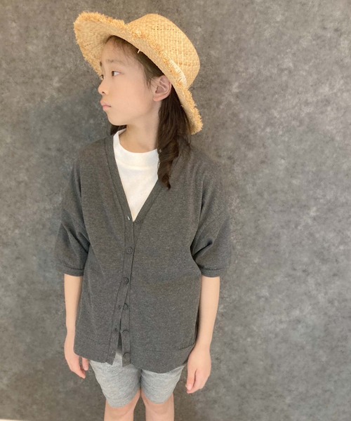 THE CASUAL（カジュアル）の「杢調　ドルマン　BIGカーデ（カーディガン/ボレロ・キッズ・ネイビー系/パープル系その他/ベージュ系その他/ブラック系その他/杢グレー/グリーン系その他・140cm/150cm/110cm/130cm/120cm/160cm）」の10枚目の写真