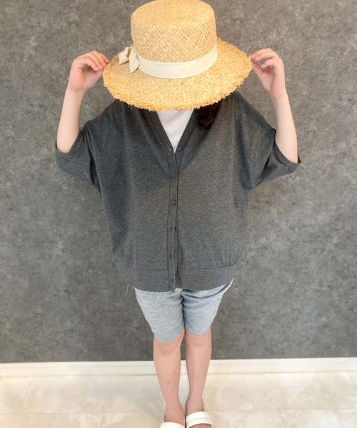 THE CASUAL（カジュアル）の「杢調　ドルマン　BIGカーデ（カーディガン/ボレロ・キッズ・ネイビー系/パープル系その他/ベージュ系その他/ブラック系その他/杢グレー/グリーン系その他・140cm/150cm/110cm/130cm/120cm/160cm）」の16枚目の写真