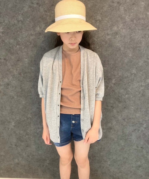 THE CASUAL（カジュアル）の「杢調　ドルマン　BIGカーデ（カーディガン/ボレロ・キッズ・ネイビー系/パープル系その他/ベージュ系その他/ブラック系その他/杢グレー/グリーン系その他・140cm/150cm/110cm/130cm/120cm/160cm）」の17枚目の写真