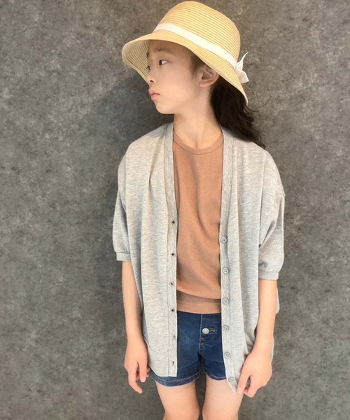 THE CASUAL（カジュアル）の「杢調　ドルマン　BIGカーデ（カーディガン/ボレロ・キッズ・ネイビー系/パープル系その他/ベージュ系その他/ブラック系その他/杢グレー/グリーン系その他・140cm/150cm/110cm/130cm/120cm/160cm）」の11枚目の写真