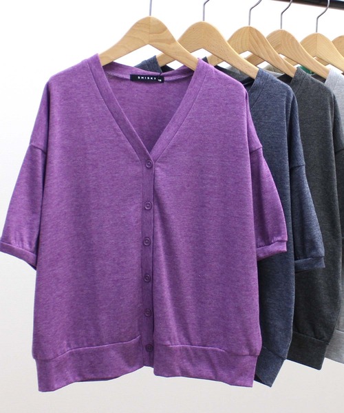 THE CASUAL（カジュアル）の「杢調　ドルマン　BIGカーデ（カーディガン/ボレロ・キッズ・ネイビー系/パープル系その他/ベージュ系その他/ブラック系その他/杢グレー/グリーン系その他・140cm/150cm/110cm/130cm/120cm/160cm）」の14枚目の写真