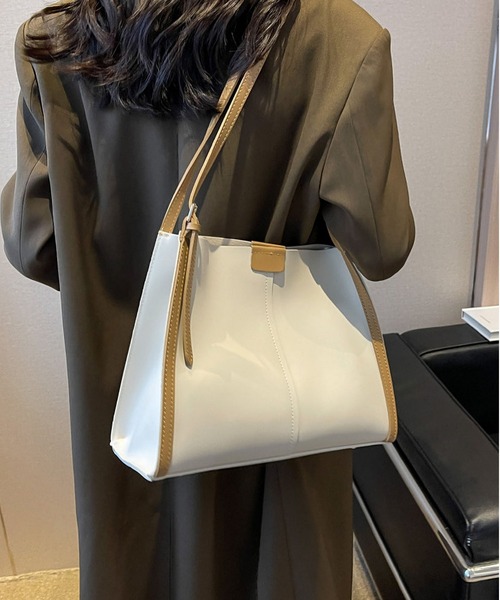 LOPASS(ロパス)の「2way大容量レトロトートバッグショルダーバッグ(ショルダーバッグ・レディース・ブラック/ベージュ/モカ/ブラウン・FREE)」の4枚目の写真