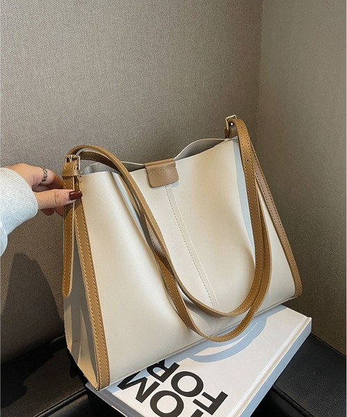 LOPASS(ロパス)の「2way大容量レトロトートバッグショルダーバッグ(ショルダーバッグ・レディース・ブラック/ベージュ/モカ/ブラウン・FREE)」の13枚目の写真