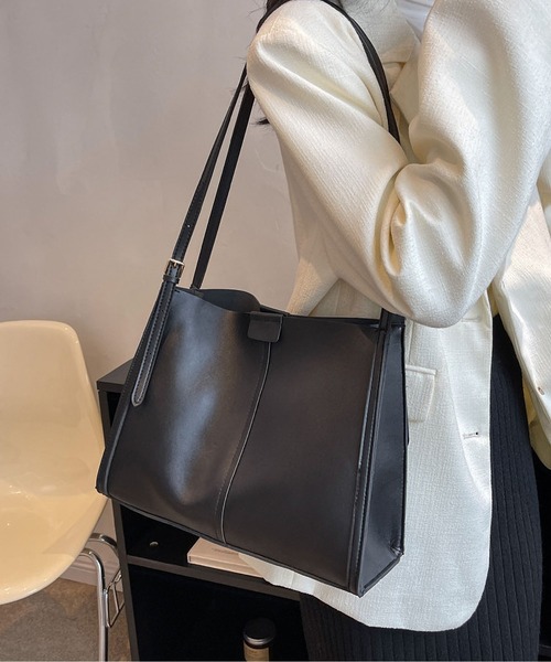 LOPASS(ロパス)の「2way大容量レトロトートバッグショルダーバッグ(ショルダーバッグ・レディース・ブラック/ベージュ/モカ/ブラウン・FREE)」の7枚目の写真