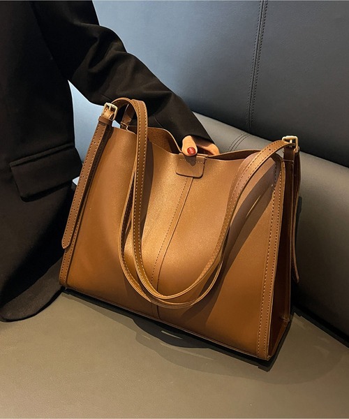 LOPASS(ロパス)の「2way大容量レトロトートバッグショルダーバッグ(ショルダーバッグ・レディース・ブラック/ベージュ/モカ/ブラウン・FREE)」の19枚目の写真