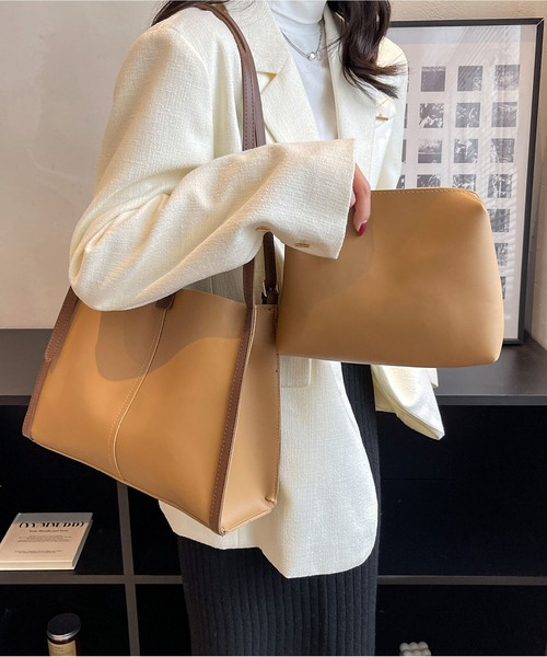 LOPASS(ロパス)の「2way大容量レトロトートバッグショルダーバッグ(ショルダーバッグ・レディース・ブラック/ベージュ/モカ/ブラウン・FREE)」の21枚目の写真